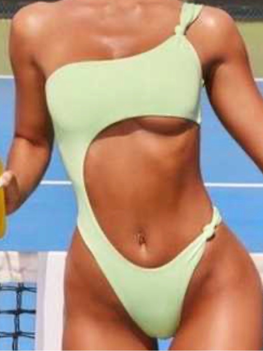 Oh Polly Mint Green Thong Monokini